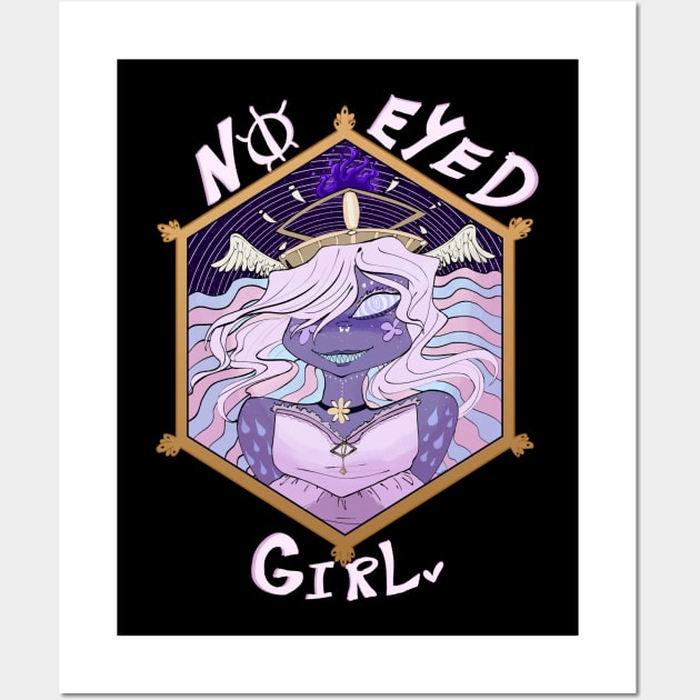 NO EYED GIRL 👁‍🗨💜 Wall Art by robodots